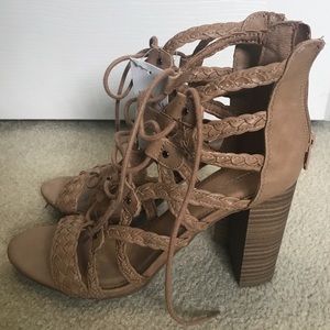 Tan Strappy Heels